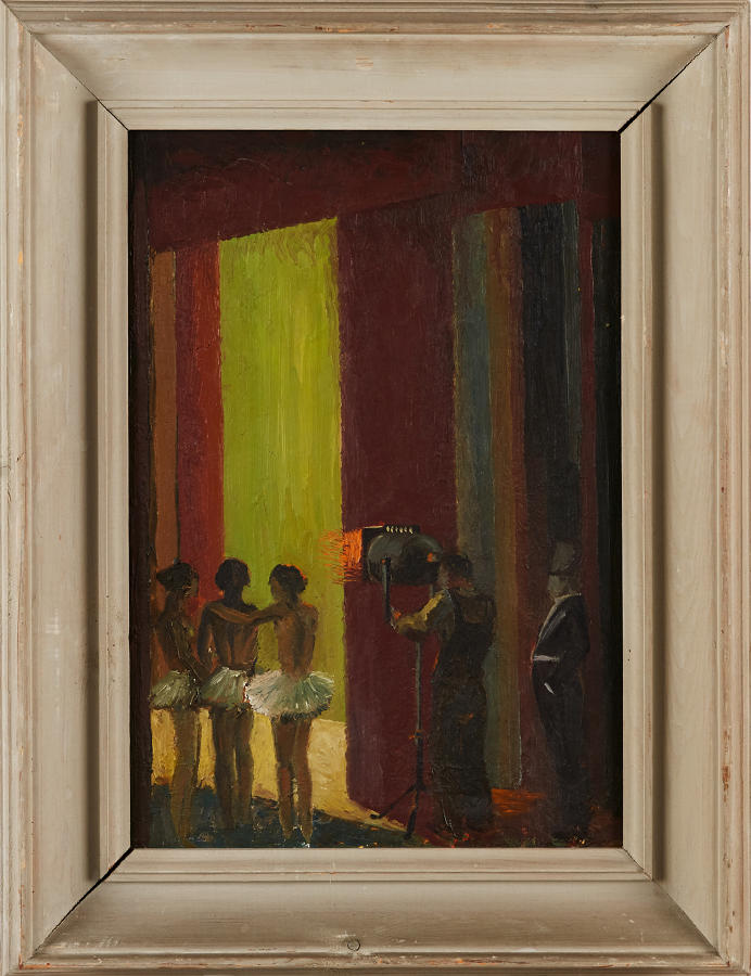 HARALD GARMLAND - From a Theater, oil on canvas