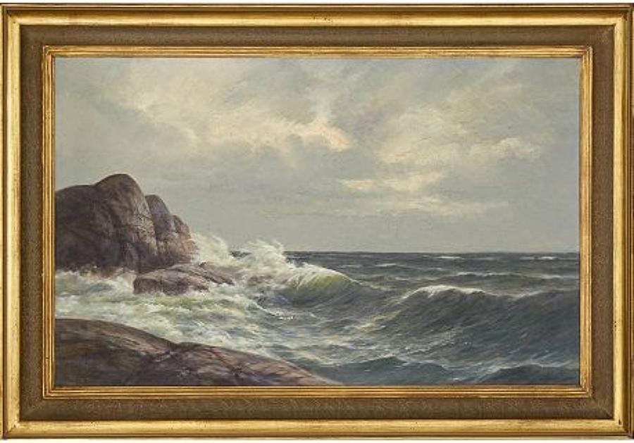 ANSHELM DAHL, Swedish 1897-1964, marine view.