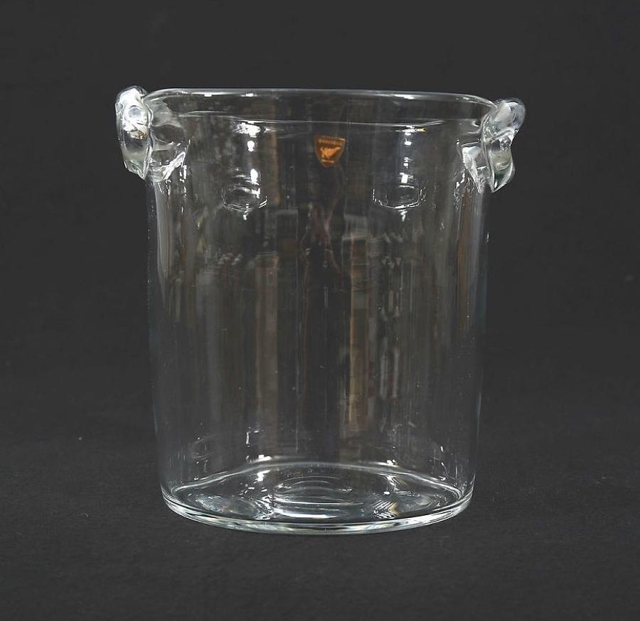 A glass wine cooler by Orrefors, Swedish 1950's